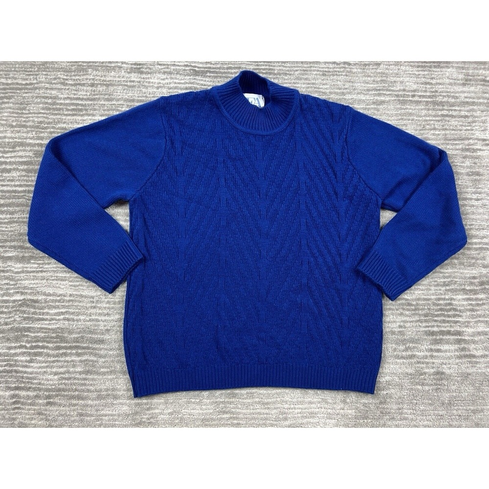 BFA Classics Sweater Womens Medium Blue‎ Acrylic Longsleeve Casual